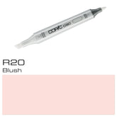 The COPIC CIAO MARKER R 20 BLUSH is a high-quality, professional marker designed for creating vibrant, long-lasting color. With its rich, blendable ink and a precise tip, this marker allows for easy use and smooth application. Its exceptional durability makes it a valuable tool for artists, designers, and hobbyists alike.