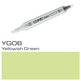 Experience vibrant colors with the COPIC CIAO MARKER YG 06 YELLOWISH GREEN. Known for its versatility and smooth application, this dual-tipped marker is perfect for artists of all levels. Its bright, yellowish-green hue is perfect for adding pops of color and bringing your designs to life. Made with premium quality, these markers will last through all your creative endeavors.