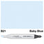 Copic Sketch Marker B 21 in Baby Blue, showcasing the vibrant blue ink and distinctive marker design.