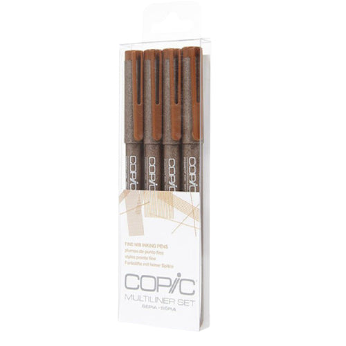 Copic Multiliner sepia Set 0.05, 0.1, 0.3 & 0.5mm