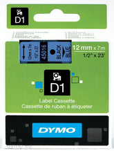 Dymo S0720560 D1 45016 Tape 12mm x 7m Black on Blue - Al Masam Stationery LLC