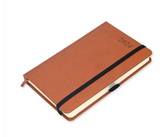 FIS French Diary 2024, PU 1 Side Padded, Round Corner, Brown - Al Masam Stationery LLC