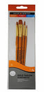 Daler Rowney Simply Short Handle Gold Taklon Brush Set # 4 Sh - Al Masam Stationery LLC