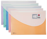 Deli 2P File Bag Snap FC 5C - Al Masam Stationery LLC