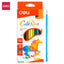 Deli Plastic Colored Pencil Triangle Bright 12C - Al Masam Stationery LLC