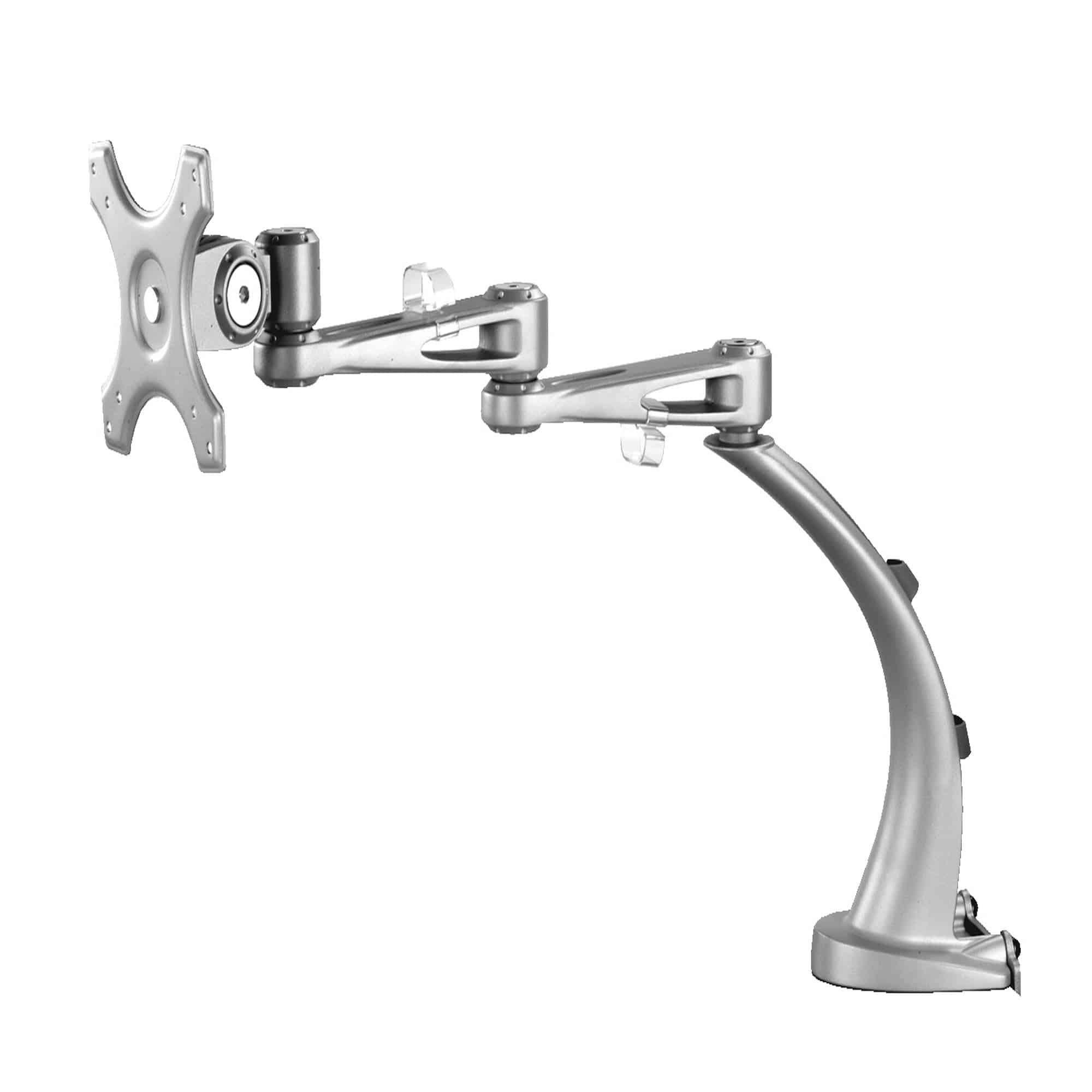 DesQ Monitor Arm | Pole Mount | Silver - (1561) - Al Masam Stationery LLC