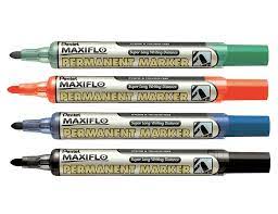 PENTEL MAXIFLO PERMANENT MARKER WALLET 4'S - Titles Stationers