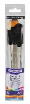 Daler Rowney Graduate Brushes Short Handle Nat/Synth Brush Set - Al Masam Stationery LLC