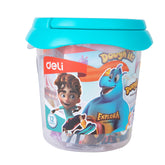Deli Play Dough 12 colors, Net weight: 160g - Al Masam Stationery LLC
