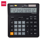 Deli 120-check Tax Calculator 12-digit Black - Al Masam Stationery LLC