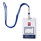 Deli PVC Lanyard Name Badge Vertical 68×95mm - Al Masam Stationery LLC