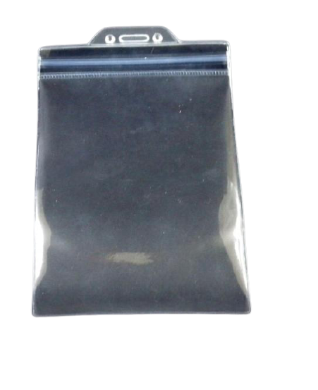 High Quality soft flexible PVC zipper lock ID pouch for portrait ID holding. size : W 11x H 15 cm