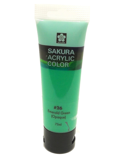SAKURA ACRYLIC 75ML EMERALD GREEN - Al Masam Stationery LLC