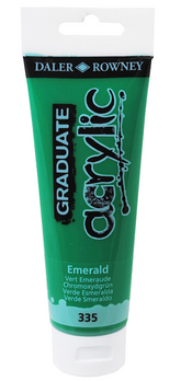Daler Rowney Graduate Acrylic Color EMERALD GREEN - Al Masam Stationery LLC