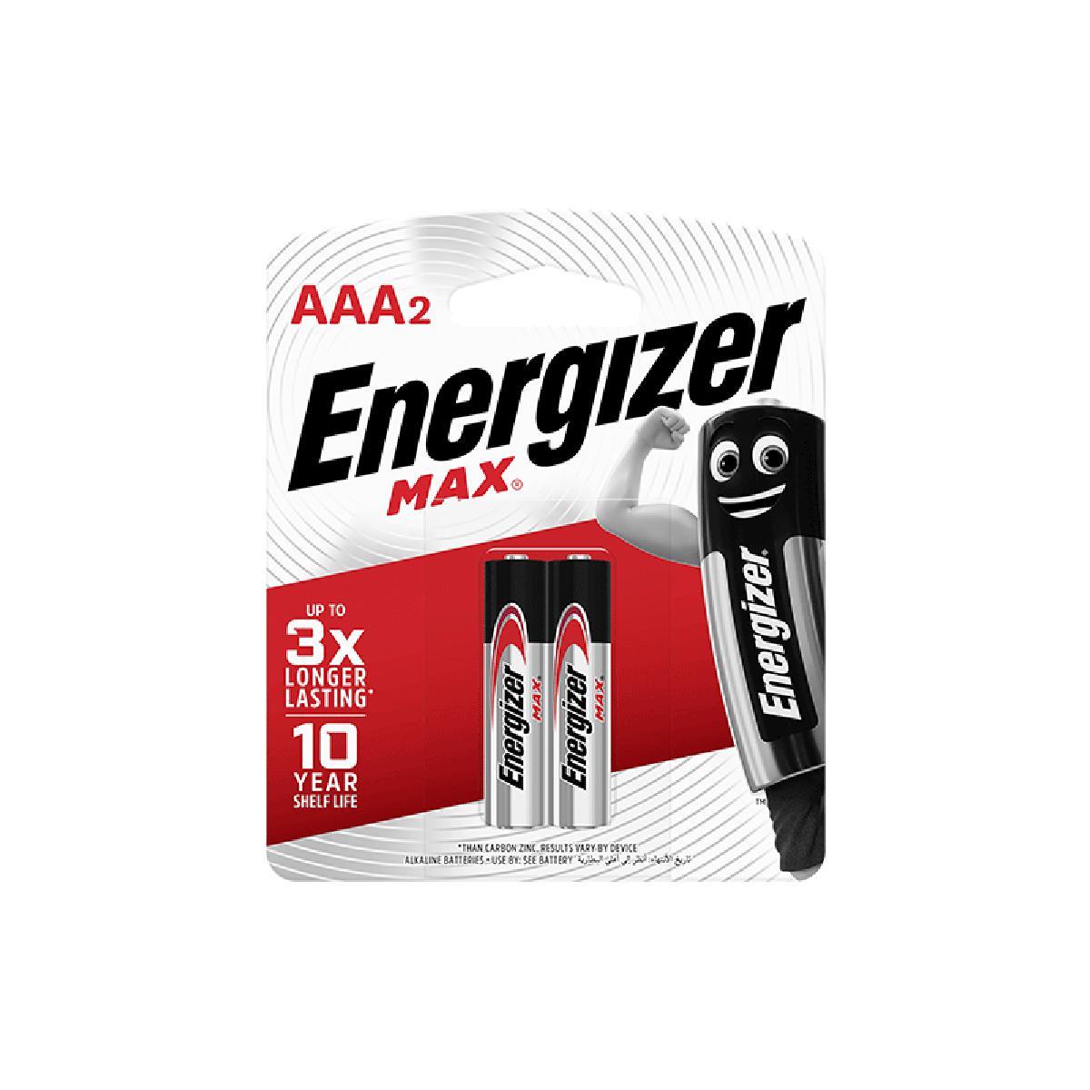 Energizer Batteries Max Alkaline E-92 BP 2 - AAA