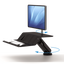 Fellowes Lotus Rt Sit-Stand Workstation - Black / Grey - Al Masam Stationery LLC