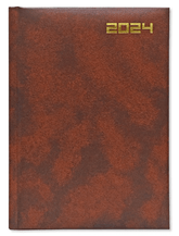 FIS A5 Russian Diary 2024 Vinyl, 1 Side Padded, Brown - FSDIRU0121BR - Al Masam Stationery LLC