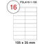 Fis multi purpose white label 105x35mm - Al Masam Stationery LLC