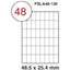 Fis multi purpose white label 48.5x25.4mm - Al Masam Stationery LLC