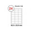 Fis multi purpose white label 63.5x33.9mm - Al Masam Stationery LLC