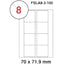 MULTI PURPOSE WHITE LABEL-70X71.9mm - Al Masam Stationery LLC