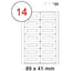 MULTI PURPOSE WHITE LABEL-89X41mm - Al Masam Stationery LLC