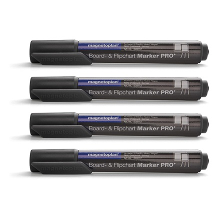 White Board And Flip Chart Marker - Black - Pack Of 4 Pc - COP 1228112 - Al Masam Stationery LLC