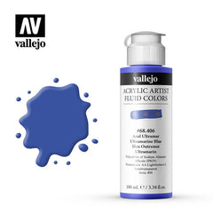 VALLEJO Fluid Acrylic 406-100ML. Ultramarine Blue