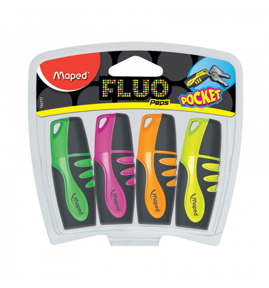 Maped Fluo Peps Highlighter Pocket Asst Clr - Al Masam Stationery LLC