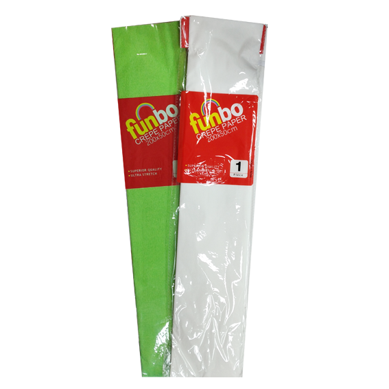 Funbo Crepe Paper 23gsm 50cmx2m - (Scale) - Al Masam Stationery LLC