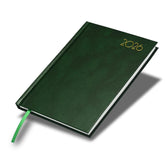 FIS Green A5 Hard Cover Vinyl 2026 Weekly Diary-FSDI90E26GR