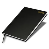 FIS Black A4 Hard Cover Vinyl 2026 Daily Diary-FSDI41E26BK