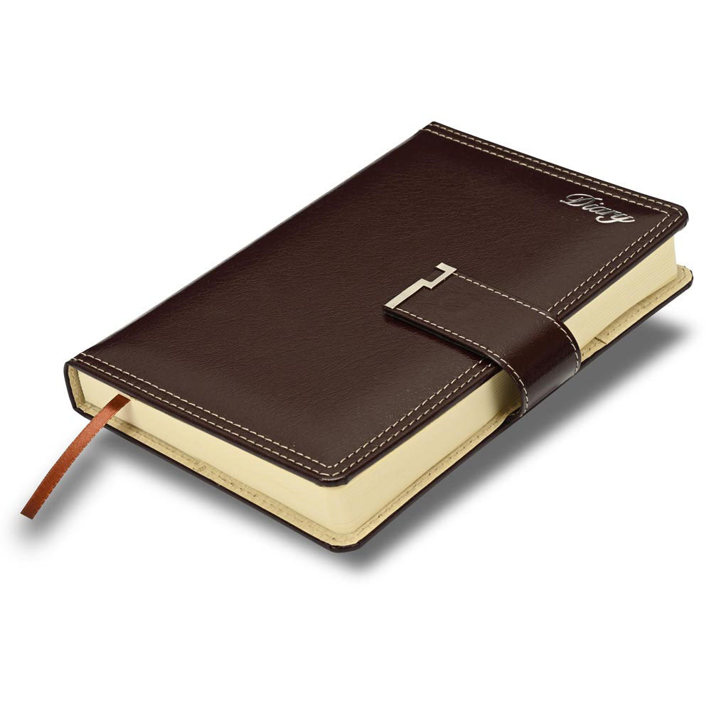 FIS Burgundy A5 Bonded Leather Magnetic Lock 2026 Diary-FSDI86E26D04