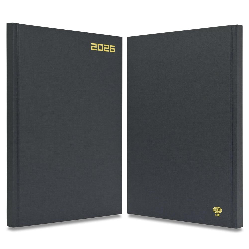 FIS Grey A4 Hard Cover Vinyl 2026 Daily Diary-FSDI41E26GY - Al Masam Stationery LLC