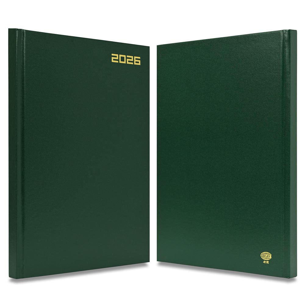 FIS Green A4 Hard Cover Vinyl 2026 Daily Diary-FSDI41E26GR - Al Masam Stationery LLC