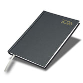FIS Grey A5 Hard Cover Vinyl 2026 Weekly Diary-FSDI90E26GY