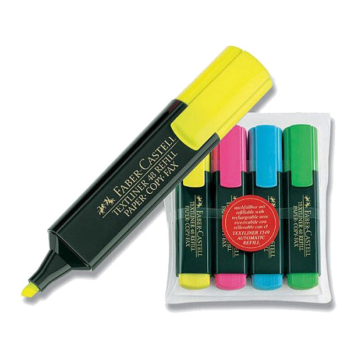 HIGHLIGHTER Fabercastell MULTICOLOUR Pack of 4 - Al Masam Stationery LLC