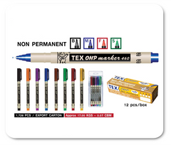 OHP Marker Non Permanent Tex460B Multi Color Pack