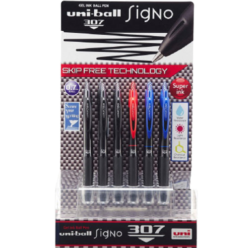 Uniball UMN307 Signo 307 Retract.Pen 0.7 mm - (Display of 36) - Al Masam Stationery LLC