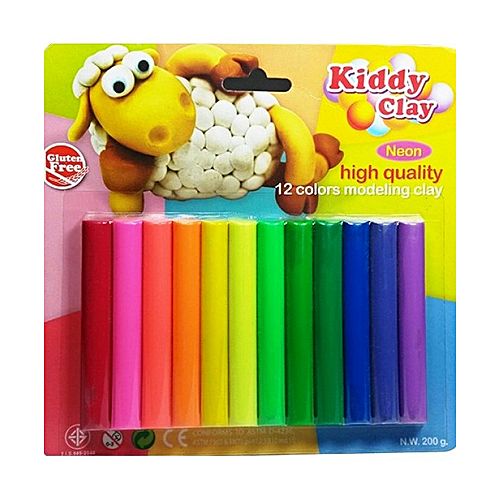 Kiddy Clay Modeling Clay - (Set of 12) - Al Masam Stationery LLC