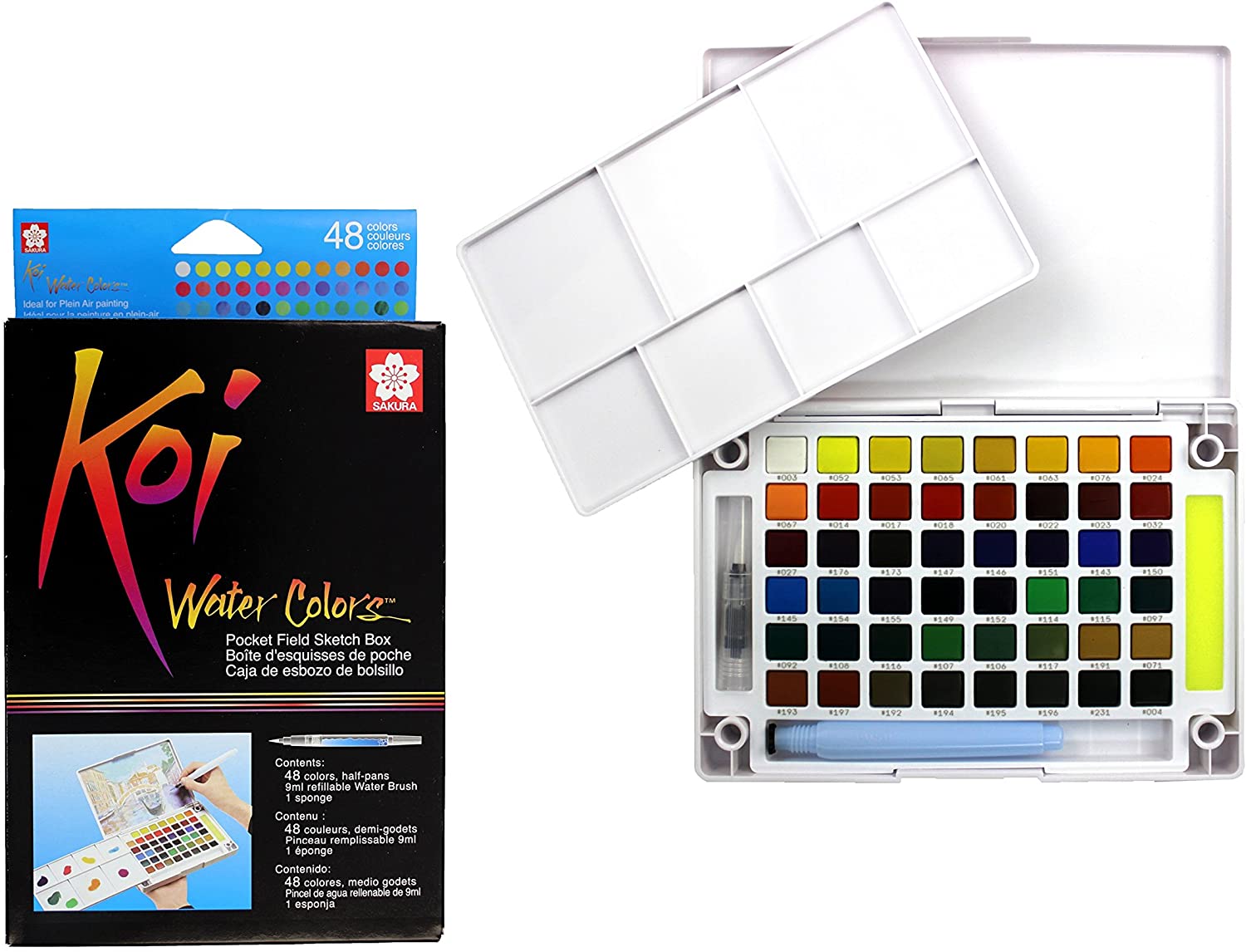 Sakura Pocket Set Koi Watercolor Kit, 48 Color Count - Al Masam Stationery LLC