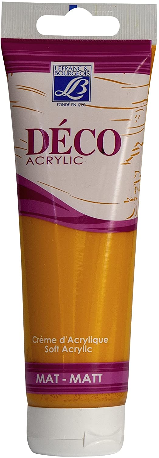 Lefranc & Bourgeois acrylic paint, sunflower yellow, 120ml tube - Al Masam Stationery LLC