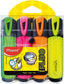 Maped Fluo Peps Highlighter Classic - (Pack of 4) - Al Masam Stationery LLC