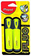 Maped Fluo Peps Highlighter Classic Yellow Blister Pack of 2pcs - Al Masam Stationery LLC