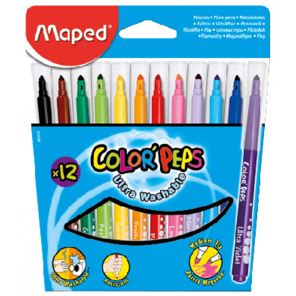 Maped Color Peps Felt Tip (Pack of 12) - Al Masam Stationery LLC
