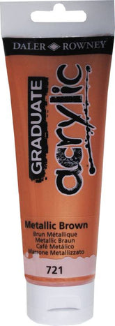 Daler Rowney Graduate Acrylic Color METALLIC BROWN - Al Masam Stationery LLC
