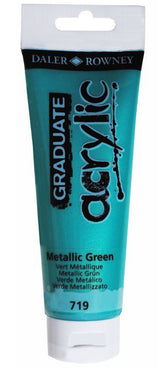 Daler Rowney Graduate Acrylic Color METALLIC GREEN - Al Masam Stationery LLC