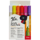 Mont Marte Acrylic Paint Pens Broad Tip 12pc - Al Masam Stationery LLC