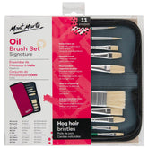 Mont Marte Brush Set in Wallet 11pc - Oil - Al Masam Stationery LLC