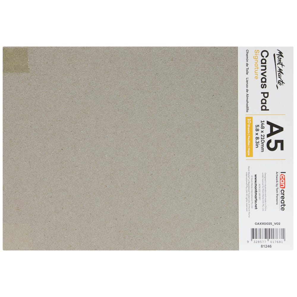 Mont Marte Canvas Pad 10 Sheet A5 - Al Masam Stationery LLC